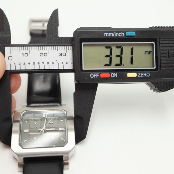 Kenneth Cole Full Calendar Unisex Watch 33mm Green Gray Square Dial New Battery - Picture 2 of 16